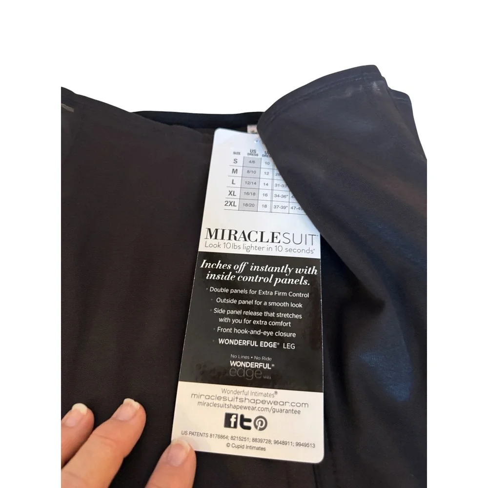 Miraclesuit 2615 Black Extra Firm Control Waist Cincher Shaper Plus Size 2XL NEW